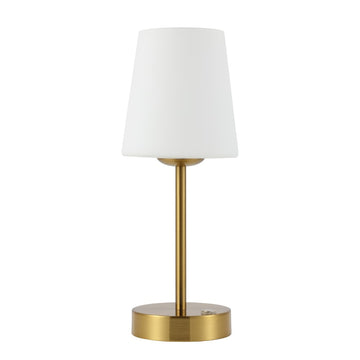 Carson 12.75" Modern Minimalist Iron Rechargeable Integrated LED Table Lamp - JONATHAN Y